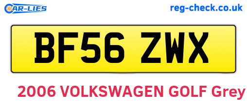 BF56ZWX are the vehicle registration plates.