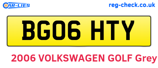 BG06HTY are the vehicle registration plates.