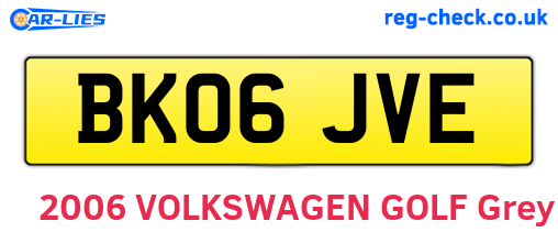 BK06JVE are the vehicle registration plates.