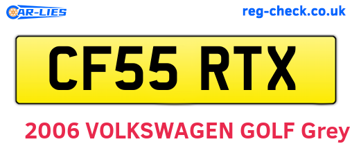 CF55RTX are the vehicle registration plates.