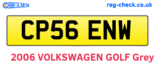 CP56ENW are the vehicle registration plates.