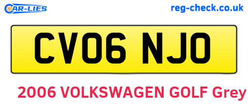 CV06NJO are the vehicle registration plates.