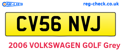 CV56NVJ are the vehicle registration plates.