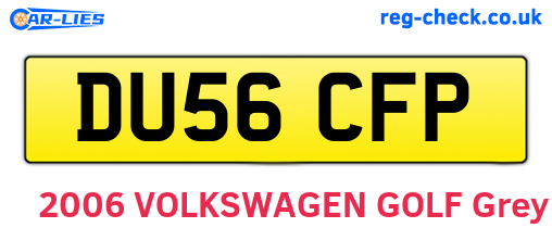 DU56CFP are the vehicle registration plates.