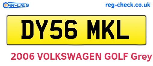 DY56MKL are the vehicle registration plates.