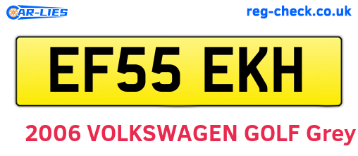 EF55EKH are the vehicle registration plates.