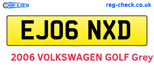 EJ06NXD are the vehicle registration plates.