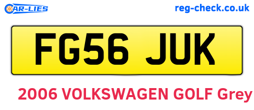 FG56JUK are the vehicle registration plates.