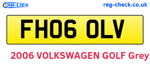 FH06OLV are the vehicle registration plates.