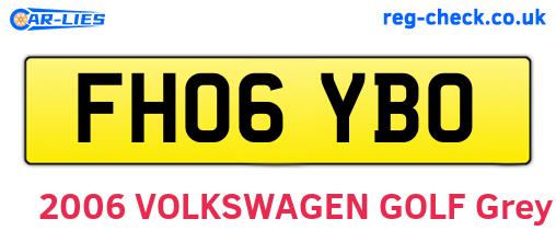 FH06YBO are the vehicle registration plates.