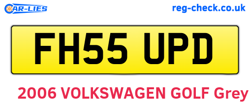 FH55UPD are the vehicle registration plates.