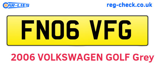 FN06VFG are the vehicle registration plates.