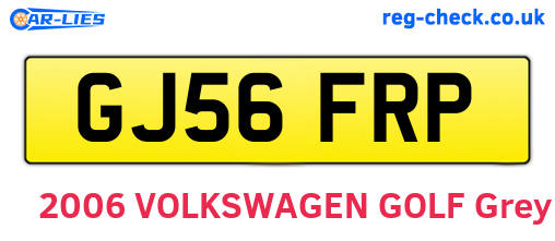 GJ56FRP are the vehicle registration plates.