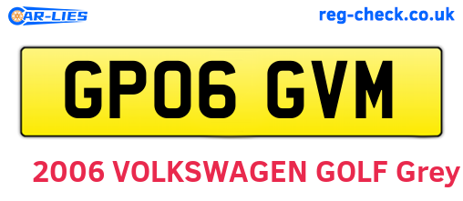 GP06GVM are the vehicle registration plates.
