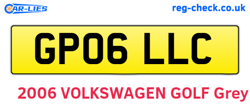 GP06LLC are the vehicle registration plates.