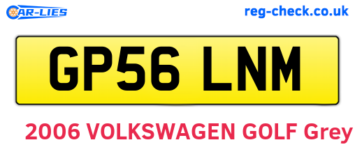 GP56LNM are the vehicle registration plates.