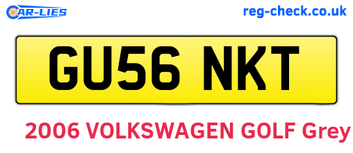 GU56NKT are the vehicle registration plates.