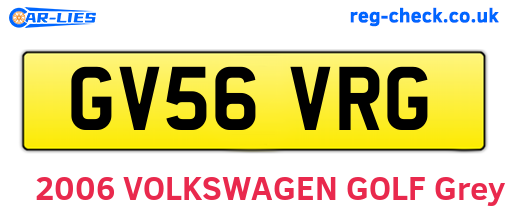 GV56VRG are the vehicle registration plates.