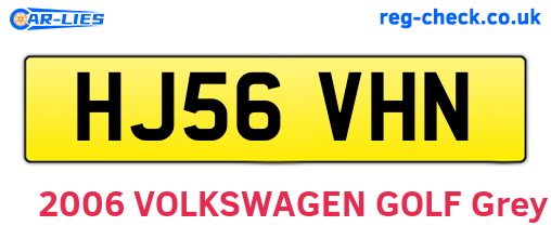 HJ56VHN are the vehicle registration plates.