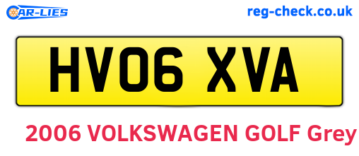 HV06XVA are the vehicle registration plates.