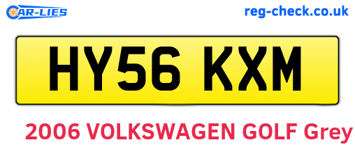 HY56KXM are the vehicle registration plates.