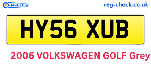 HY56XUB are the vehicle registration plates.