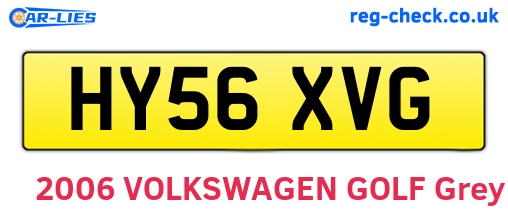 HY56XVG are the vehicle registration plates.