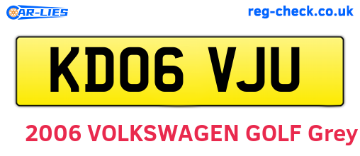 KD06VJU are the vehicle registration plates.