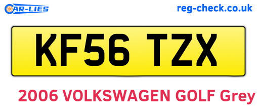 KF56TZX are the vehicle registration plates.