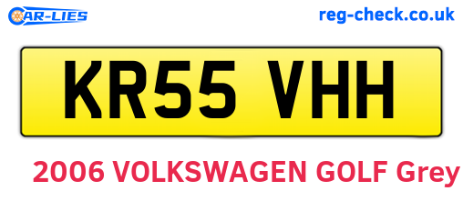 KR55VHH are the vehicle registration plates.