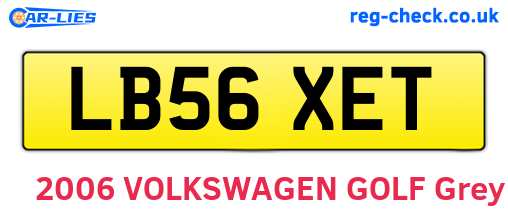 LB56XET are the vehicle registration plates.