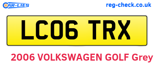 LC06TRX are the vehicle registration plates.