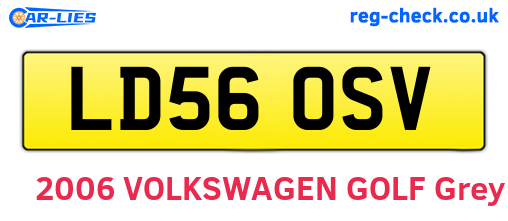 LD56OSV are the vehicle registration plates.