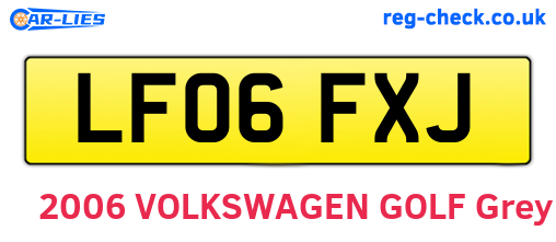 LF06FXJ are the vehicle registration plates.