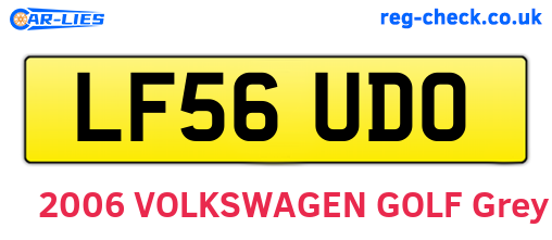 LF56UDO are the vehicle registration plates.