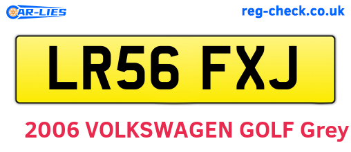 LR56FXJ are the vehicle registration plates.