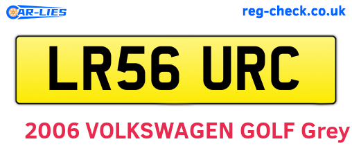 LR56URC are the vehicle registration plates.