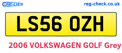 LS56OZH are the vehicle registration plates.