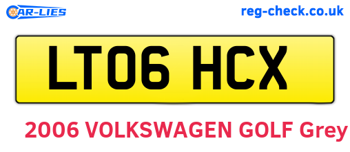 LT06HCX are the vehicle registration plates.