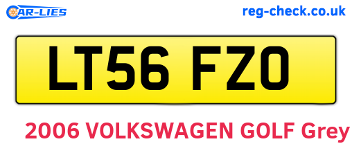 LT56FZO are the vehicle registration plates.