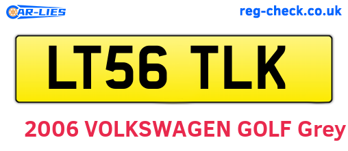 LT56TLK are the vehicle registration plates.