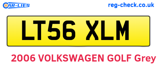 LT56XLM are the vehicle registration plates.