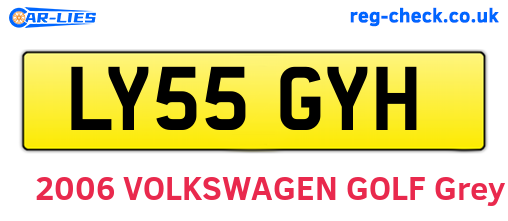 LY55GYH are the vehicle registration plates.