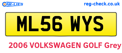 ML56WYS are the vehicle registration plates.