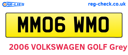 MM06WMO are the vehicle registration plates.