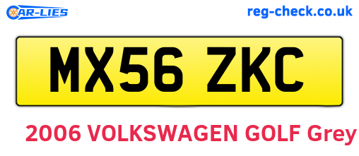 MX56ZKC are the vehicle registration plates.