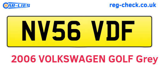 NV56VDF are the vehicle registration plates.