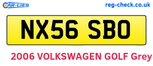 NX56SBO are the vehicle registration plates.