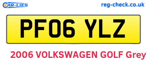 PF06YLZ are the vehicle registration plates.
