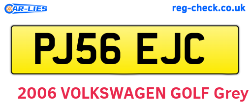 PJ56EJC are the vehicle registration plates.